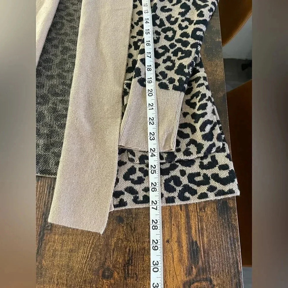 moon & madison open cardigan leopard print - Picture 3 of 7